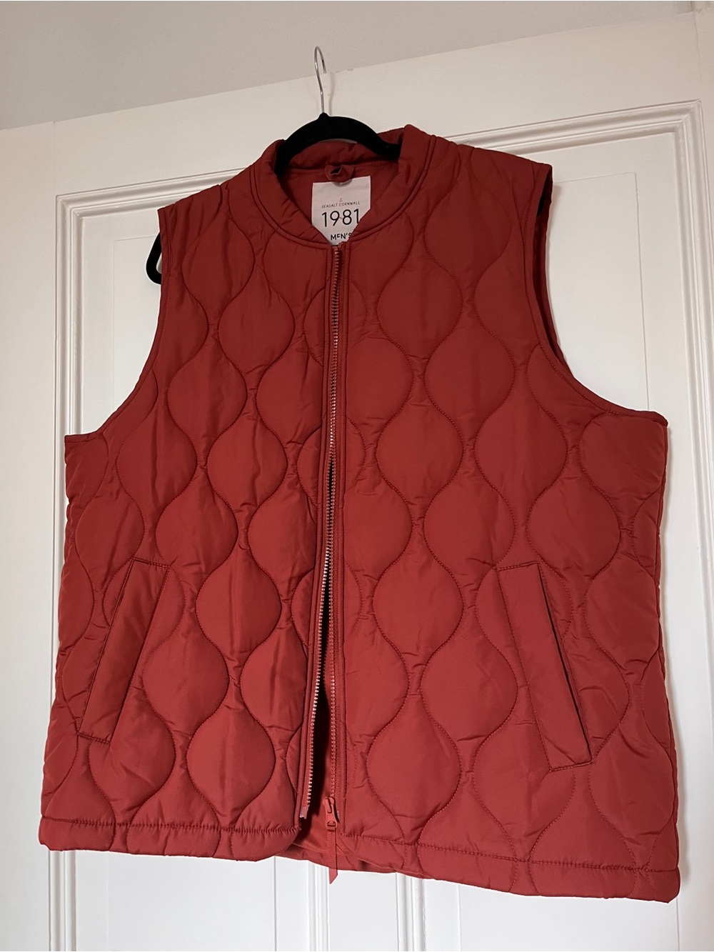 Sea Salt Cornwall 1981 Burnt Orange Palomer Gilet Puffer Vest